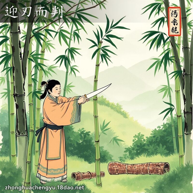 迎刃而判 - 中华成语配图