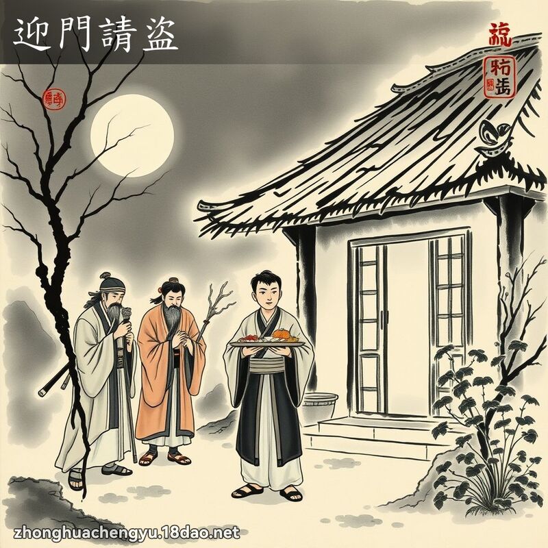 迎门请盗 - 中华成语配图