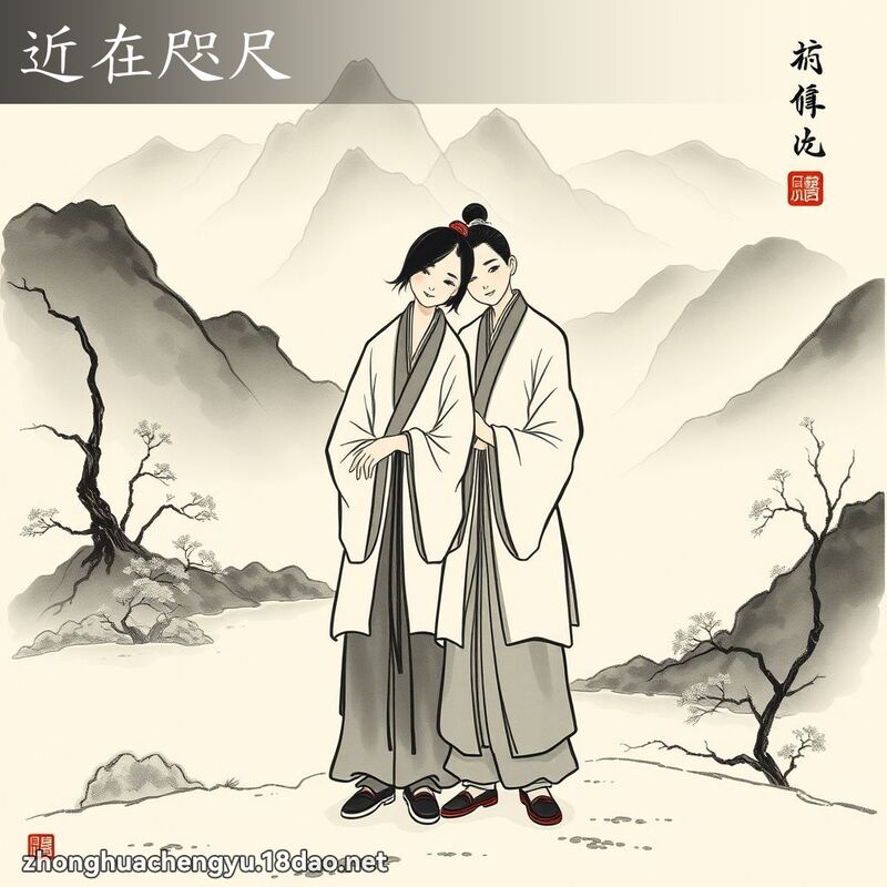 近在咫尺 - 中華成語配圖