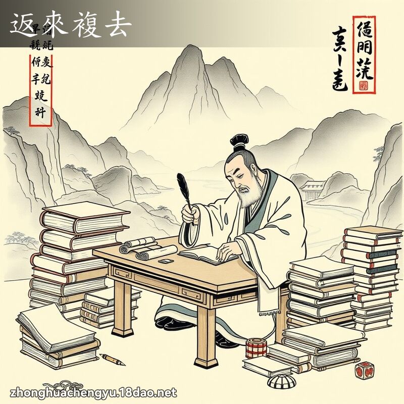 返來複去 - 中華成語配圖