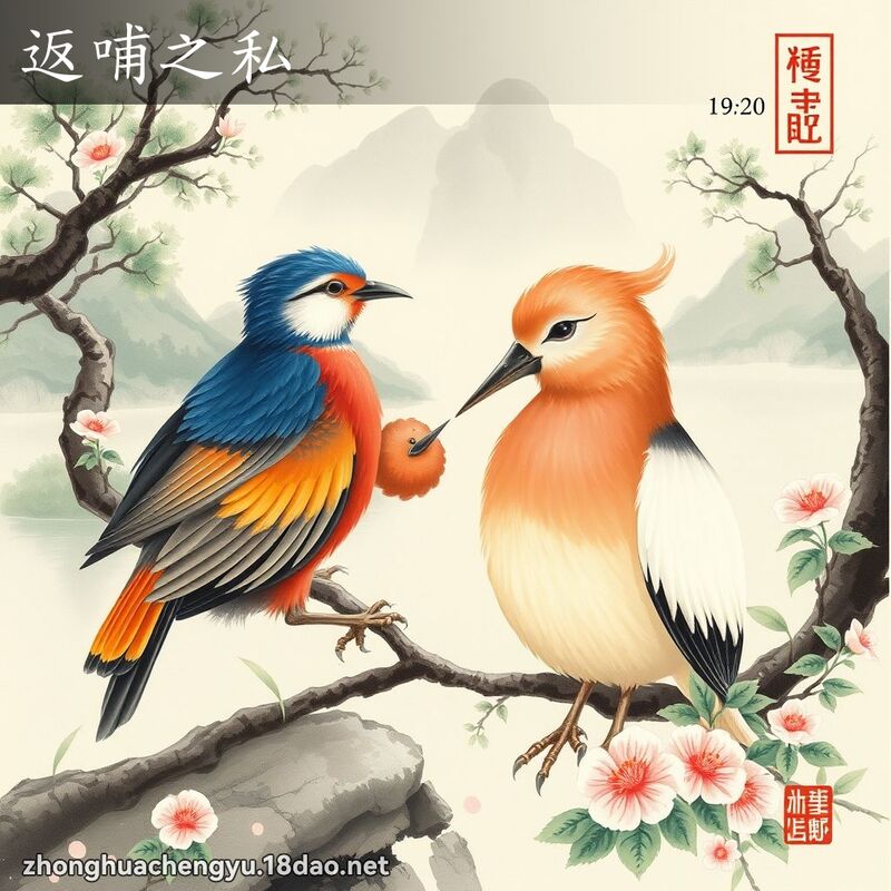 返哺之私 - 中華成語配圖