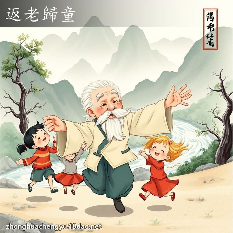 返老归童 - 中华成语配图