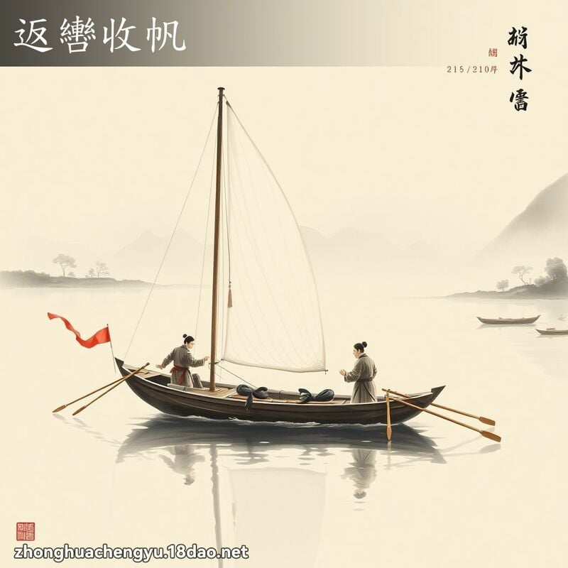 返轡收帆 - 中华成语配图