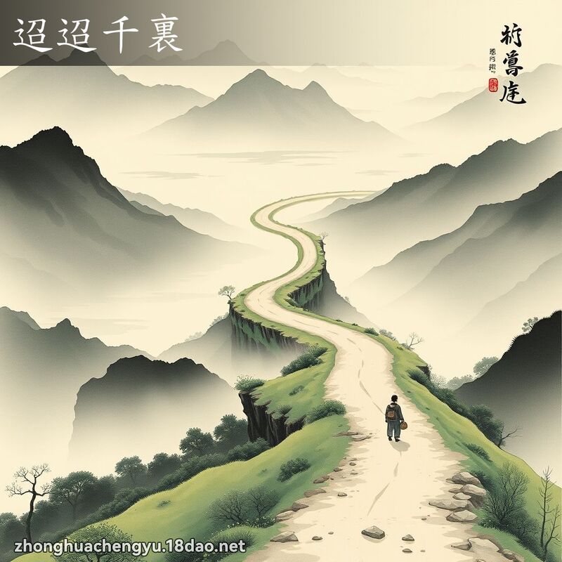 迢迢千裏 - 中華成語配圖