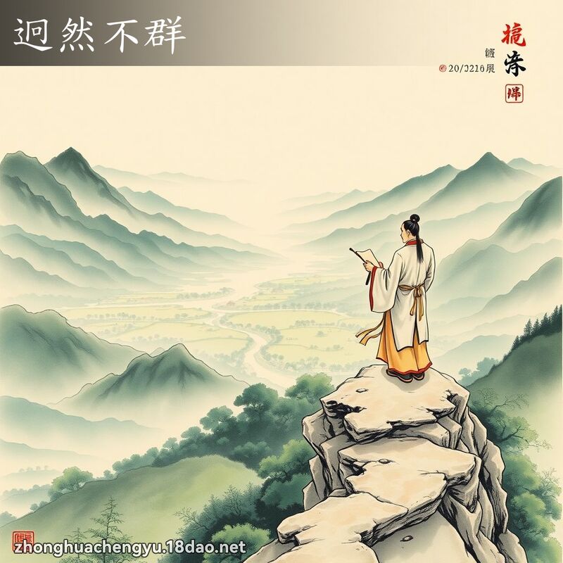 迥然不群 - 中華成語配圖