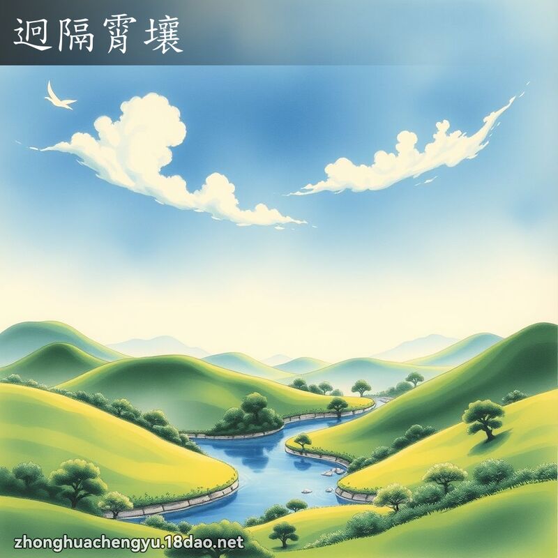 迥隔霄壤 - 中华成语配图