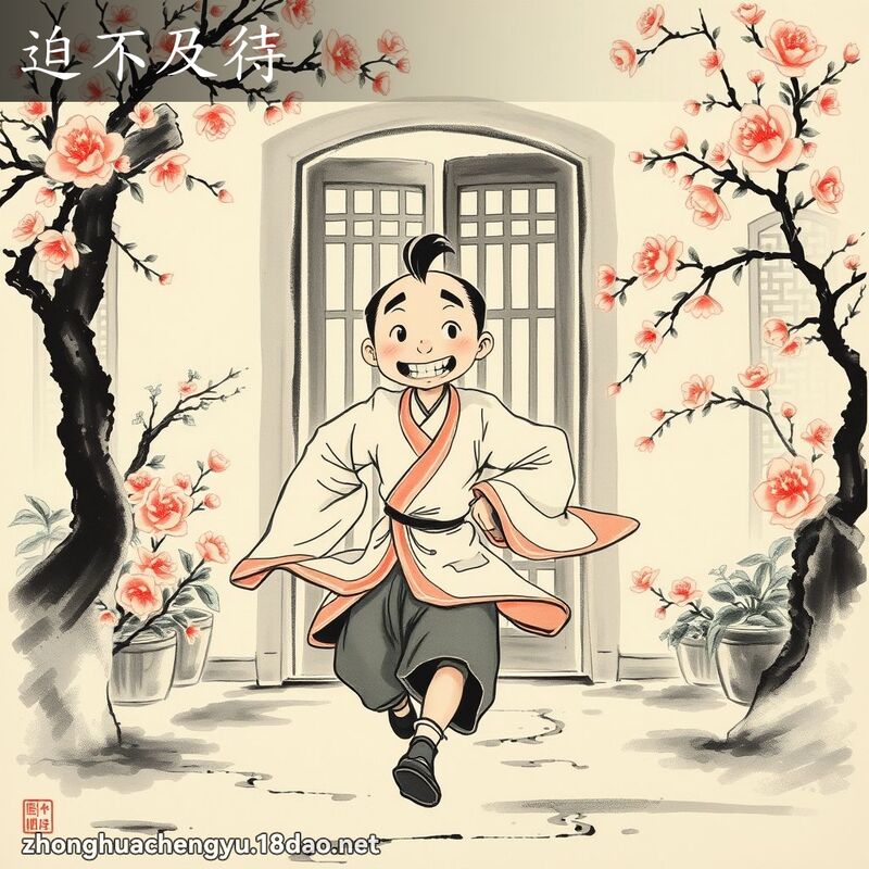 迫不及待 - 中華成語配圖