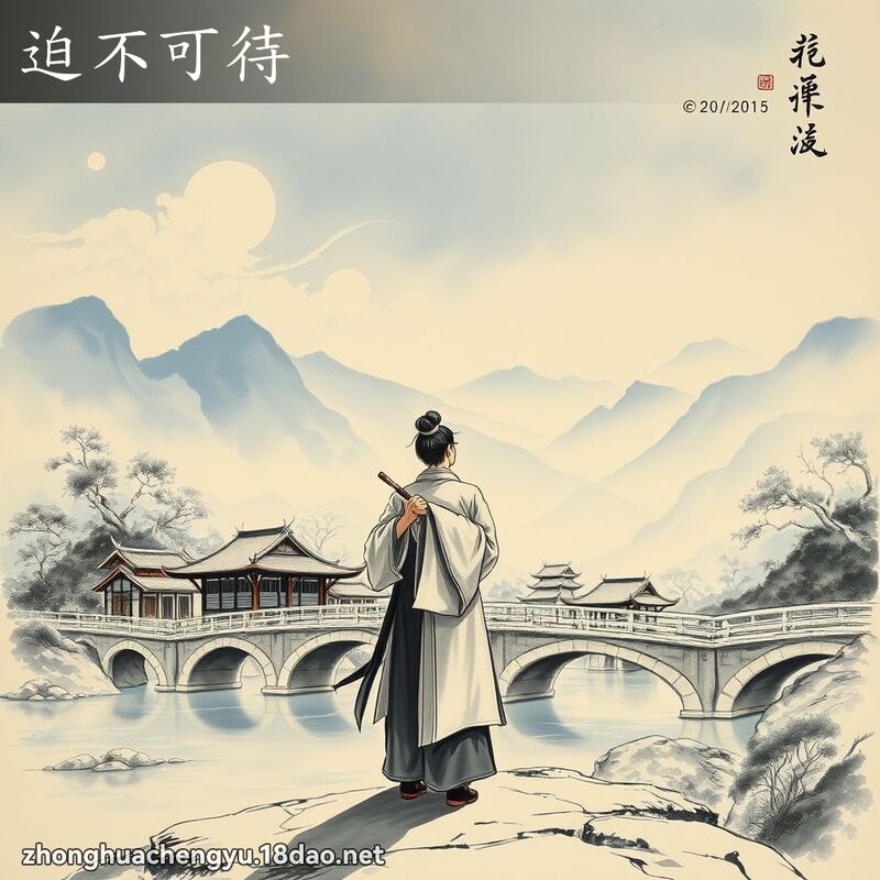 迫不可待 - 中华成语配图