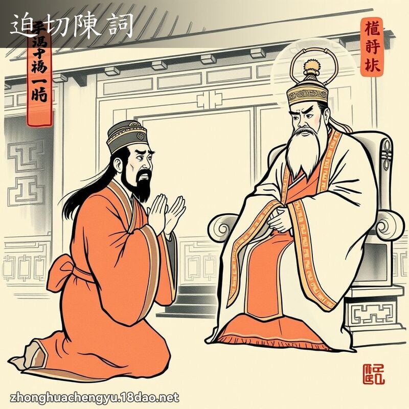 迫切陳詞 - 中華成語配圖