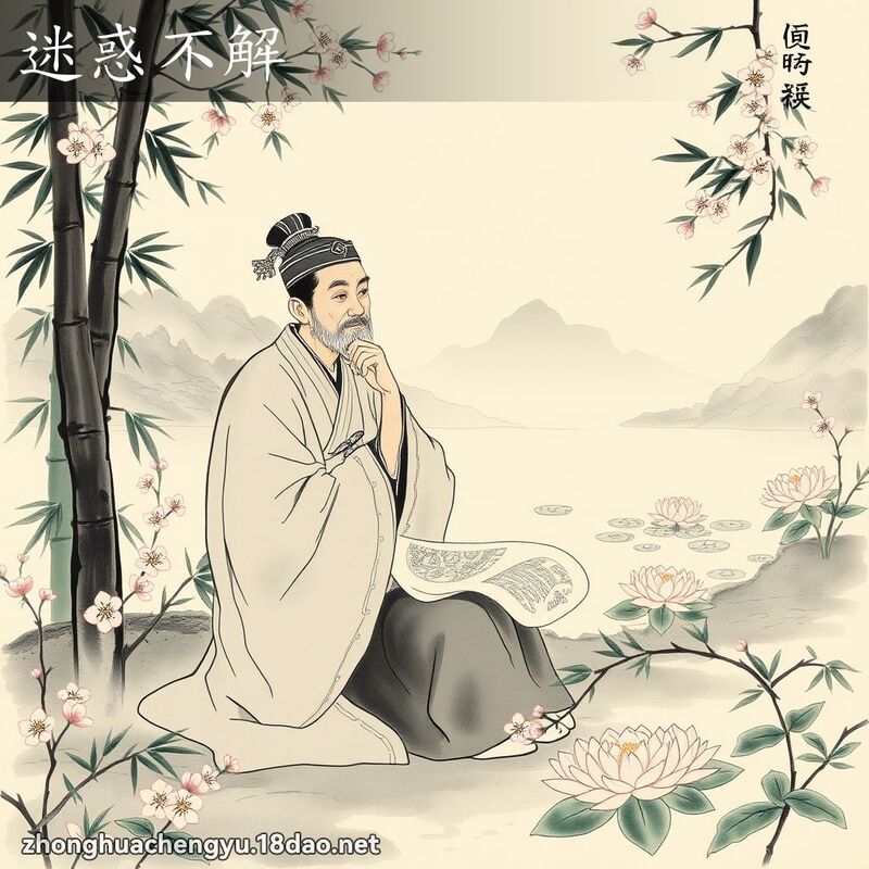 迷惑不解 - 中華成語配圖