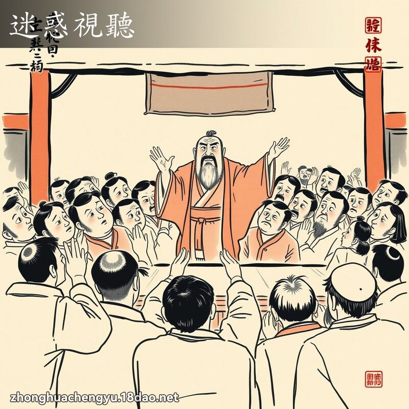 迷惑視聽 - 中華成語配圖