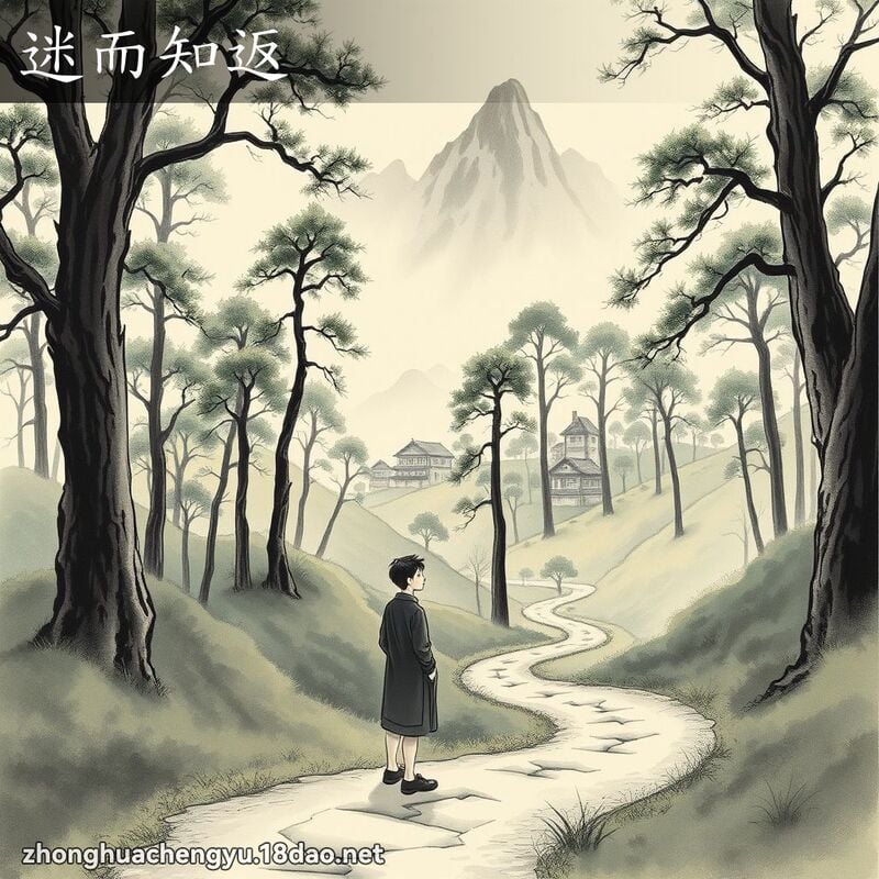 迷而知返 - 中华成语配图