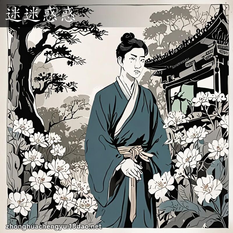迷迷惑惑 - 中华成语配图
