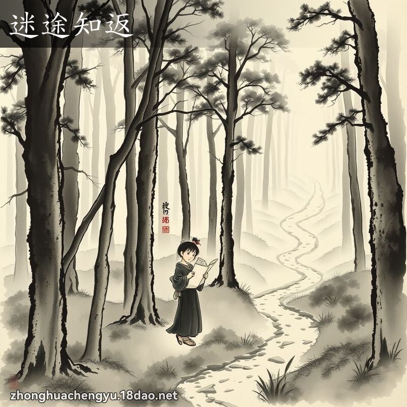 迷途知返 - 中華成語配圖