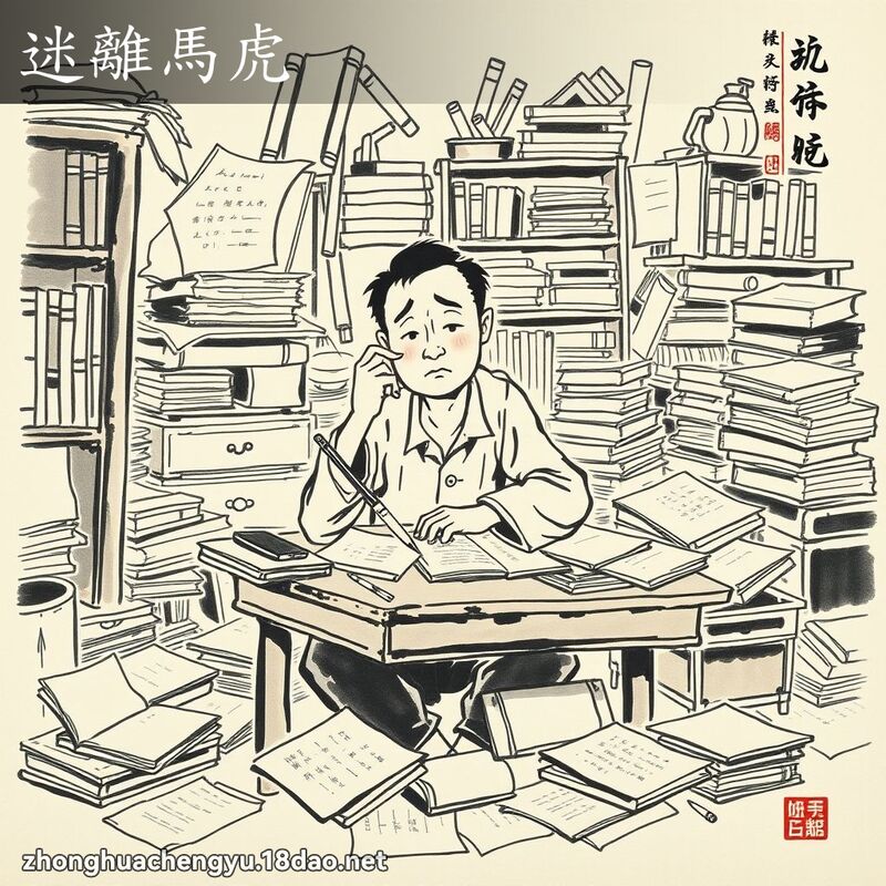 迷離馬虎 - 中華成語配圖