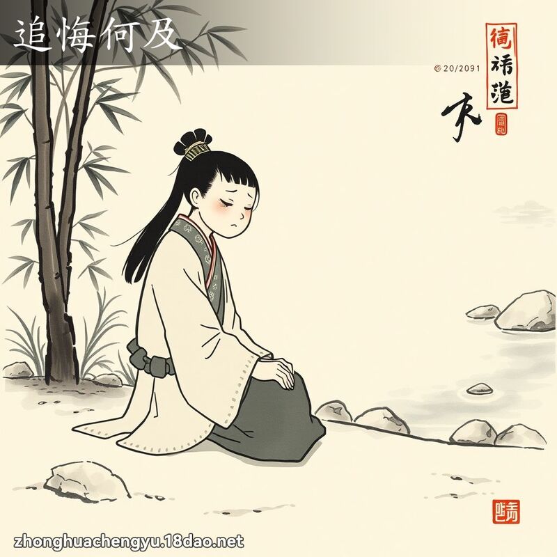 追悔何及 - 中華成語配圖