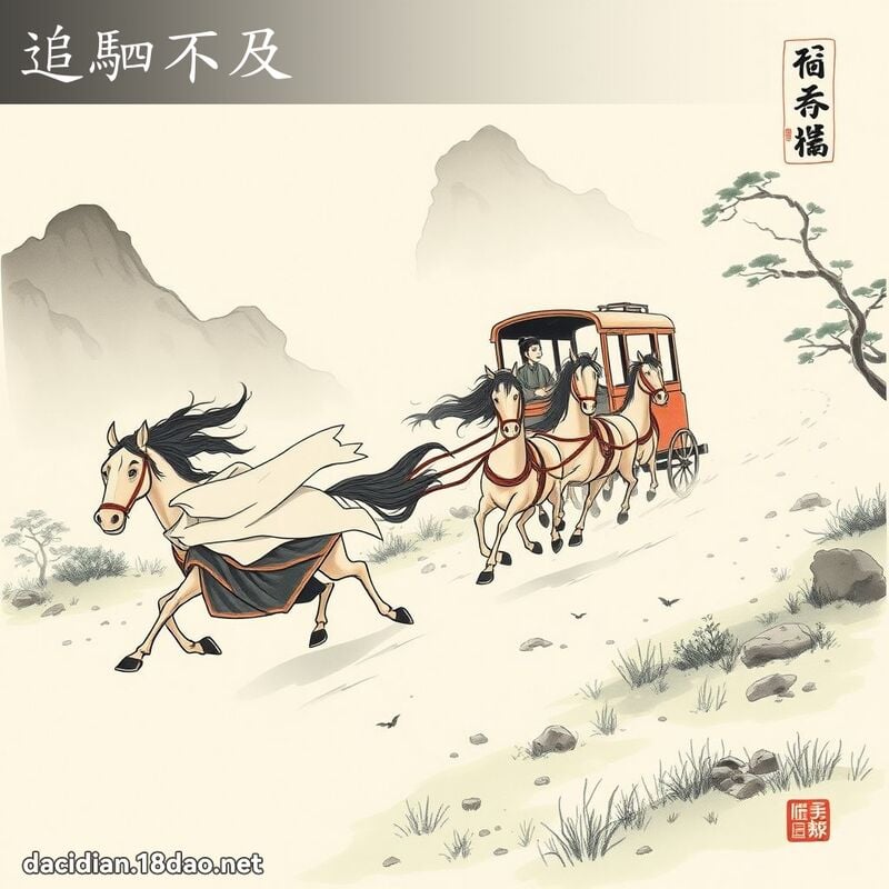 追駟不及 配图