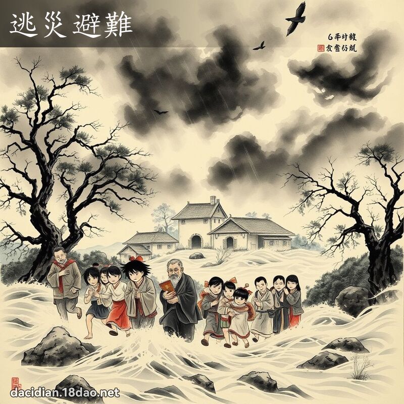 逃灾避难 配图