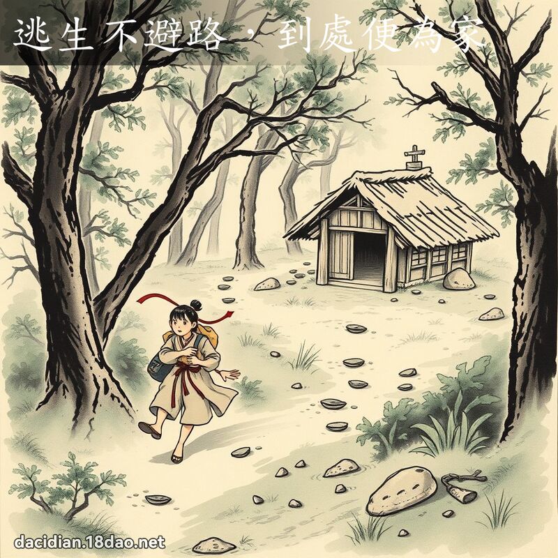 逃生不避路,到处便为家 配图