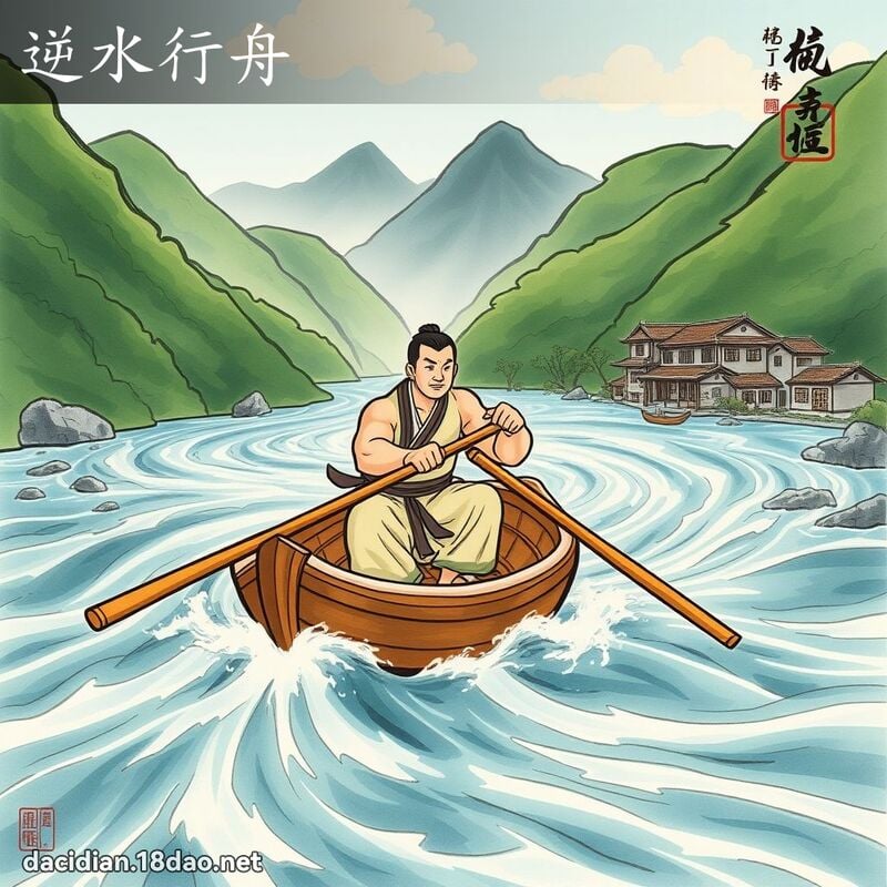 逆水行舟 配图