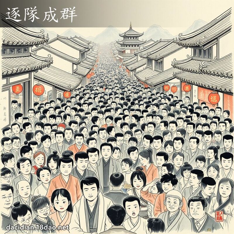 逐隊成群 配图
