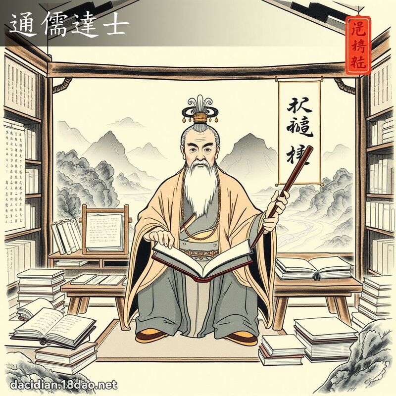 通儒達士 配图