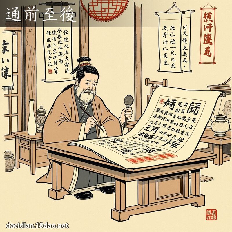 通前至後 配图