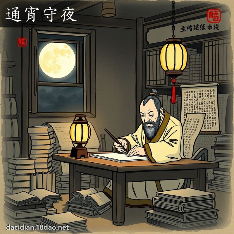通宵守夜 配图