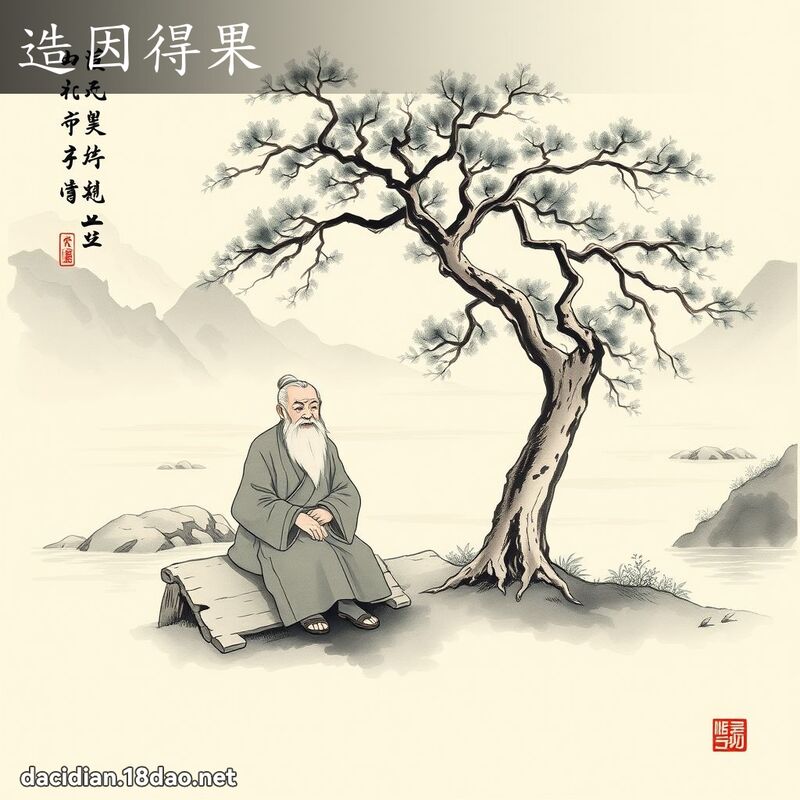 造因得果 配图