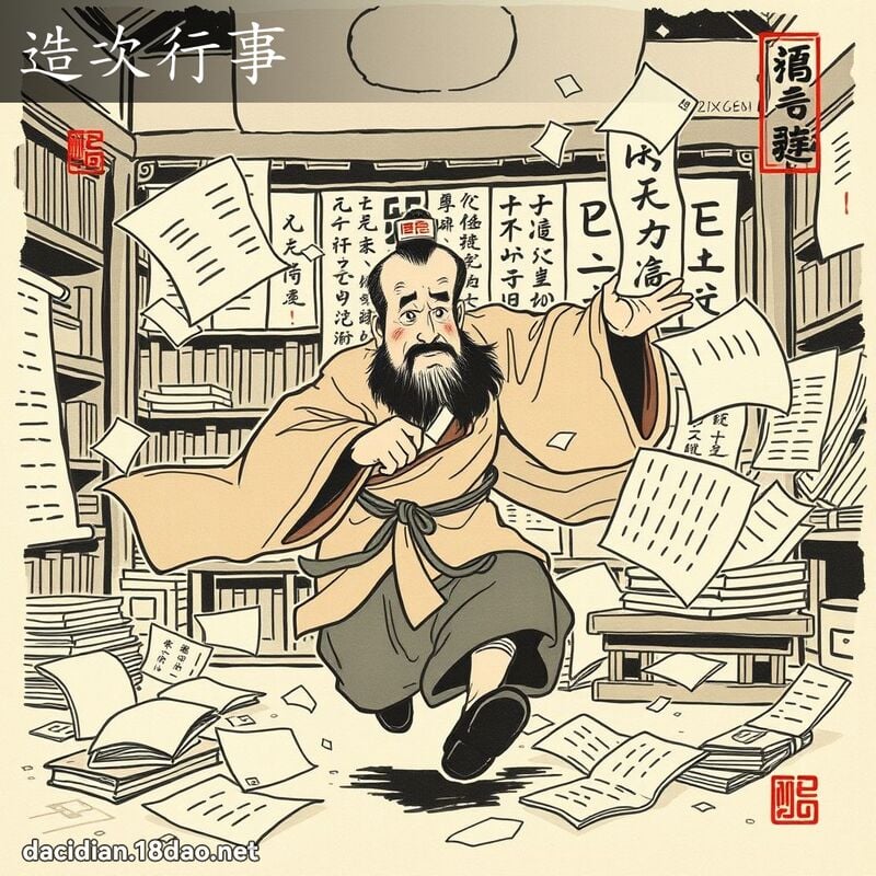 造次行事 配图