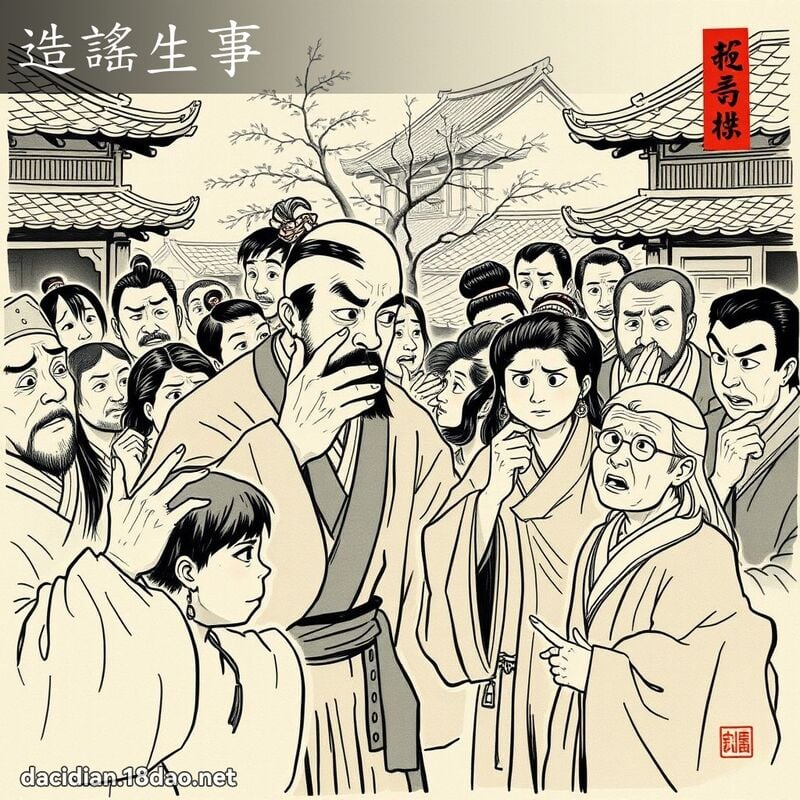 造謠生事 配图