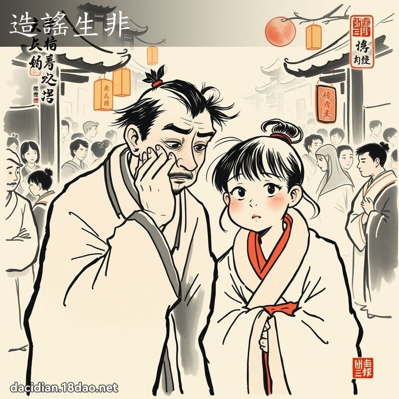 造謠生非 配图