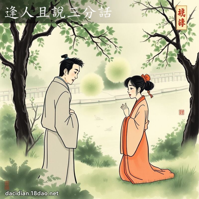 逢人且說三分話 配图