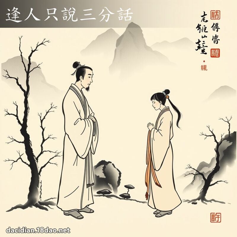 逢人只說三分話 配图