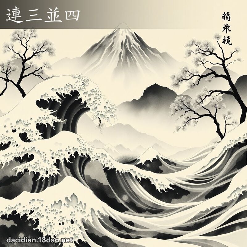 连三並四 配图