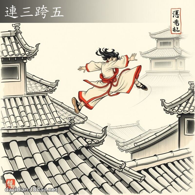 连三跨五 配图