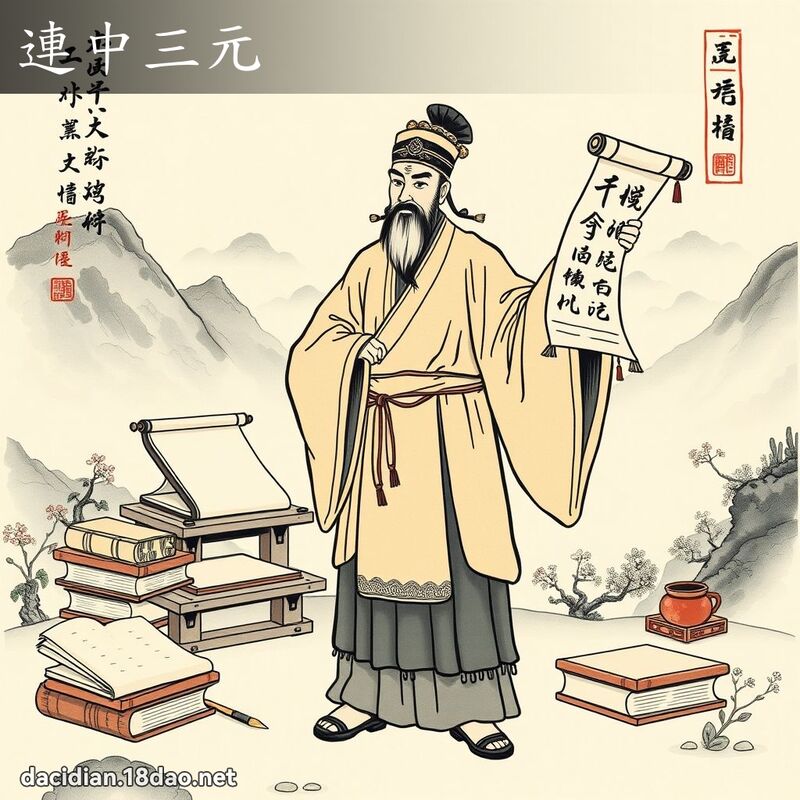 连中三元 配图