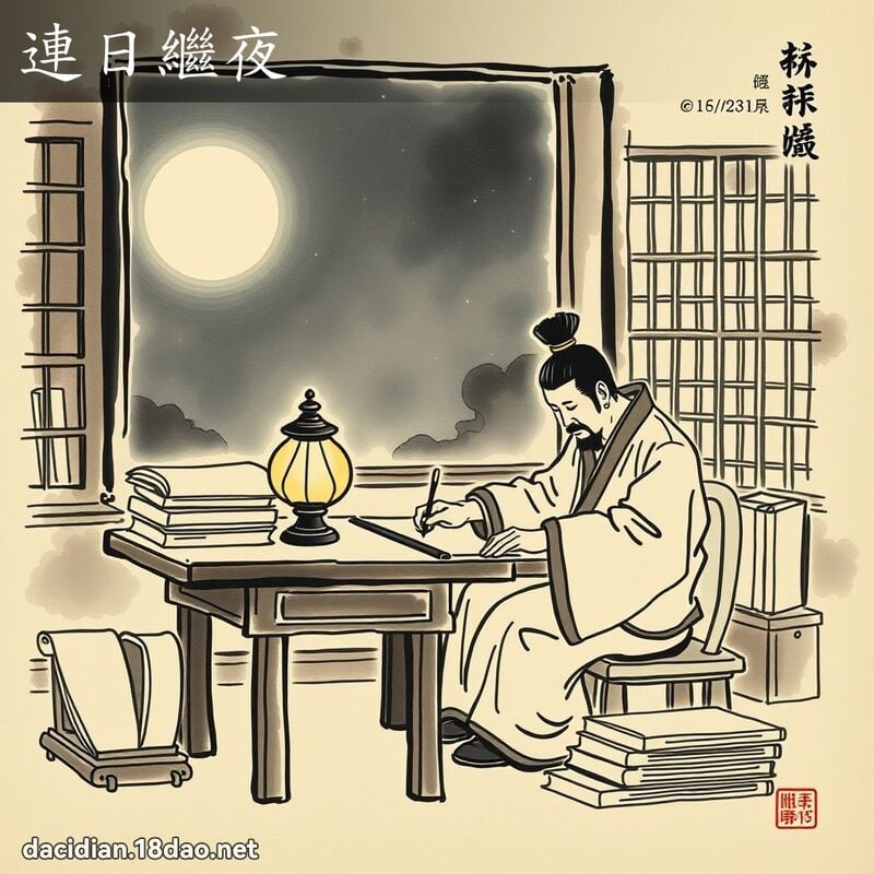连日继夜 配图