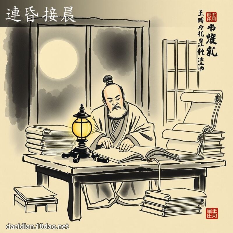 连昏接晨 配图