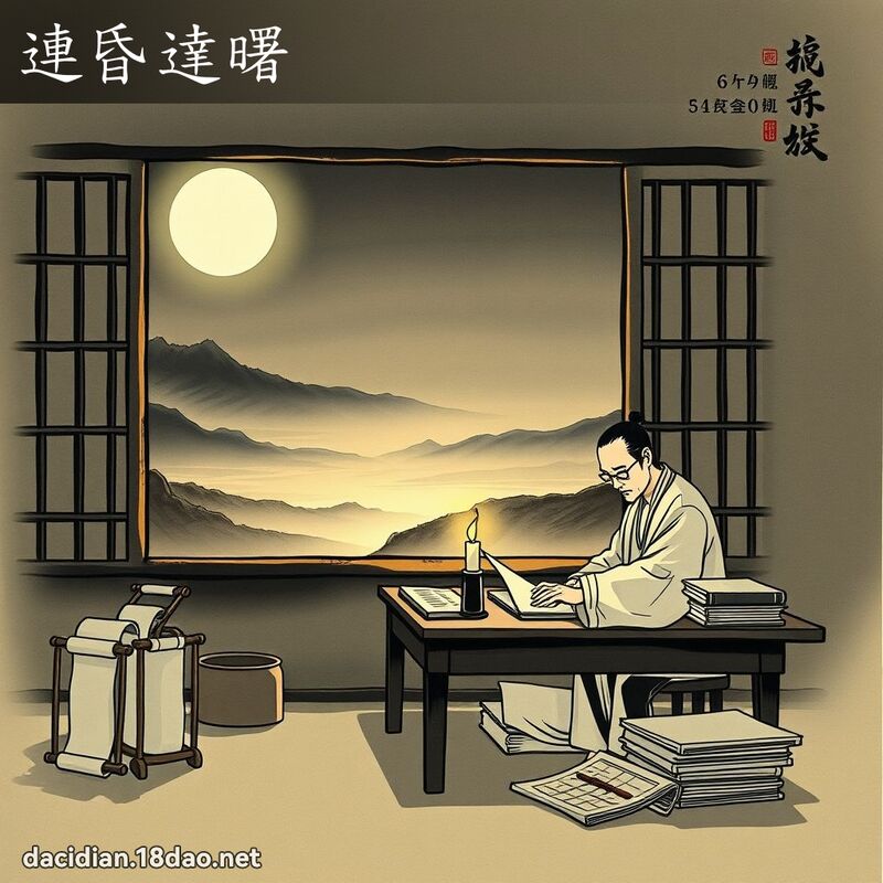 连昏达曙 配图