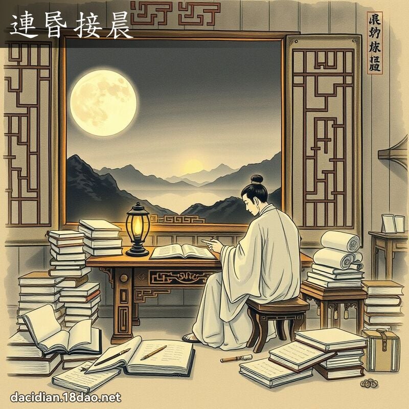 连昬接晨 配图