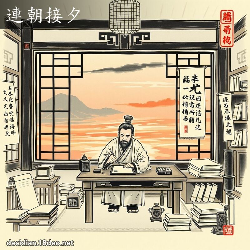 连朝接夕 配图