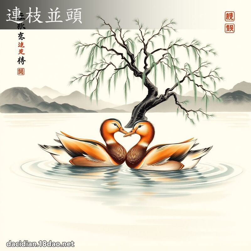 连枝並头 配图
