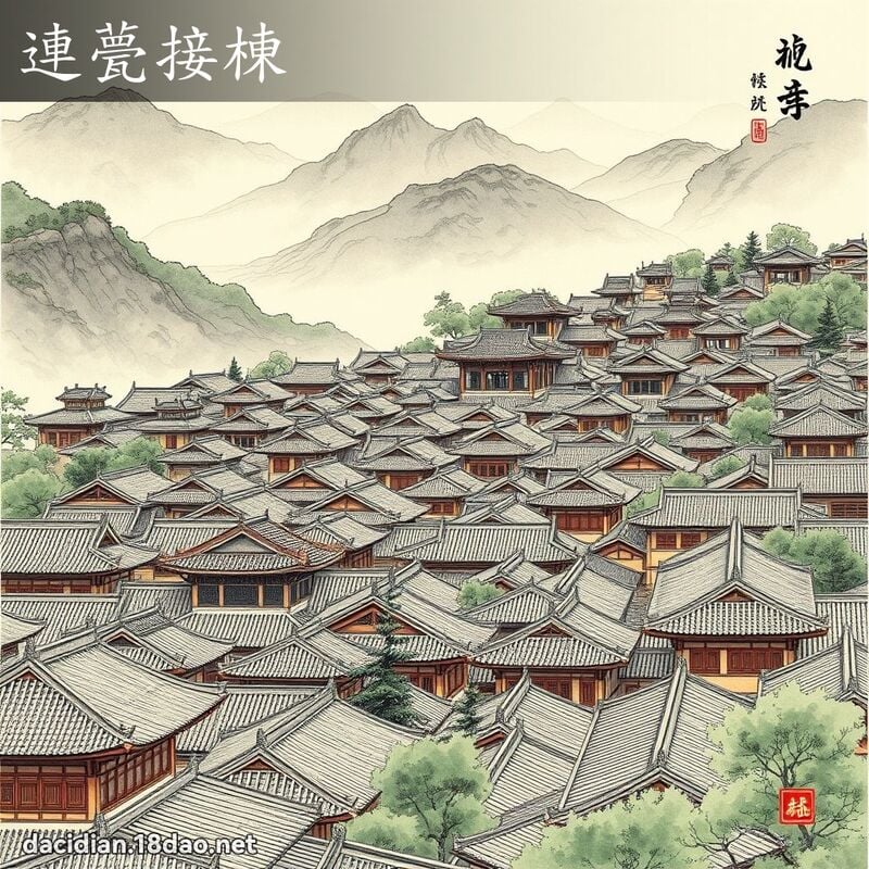 连甍接栋 配图