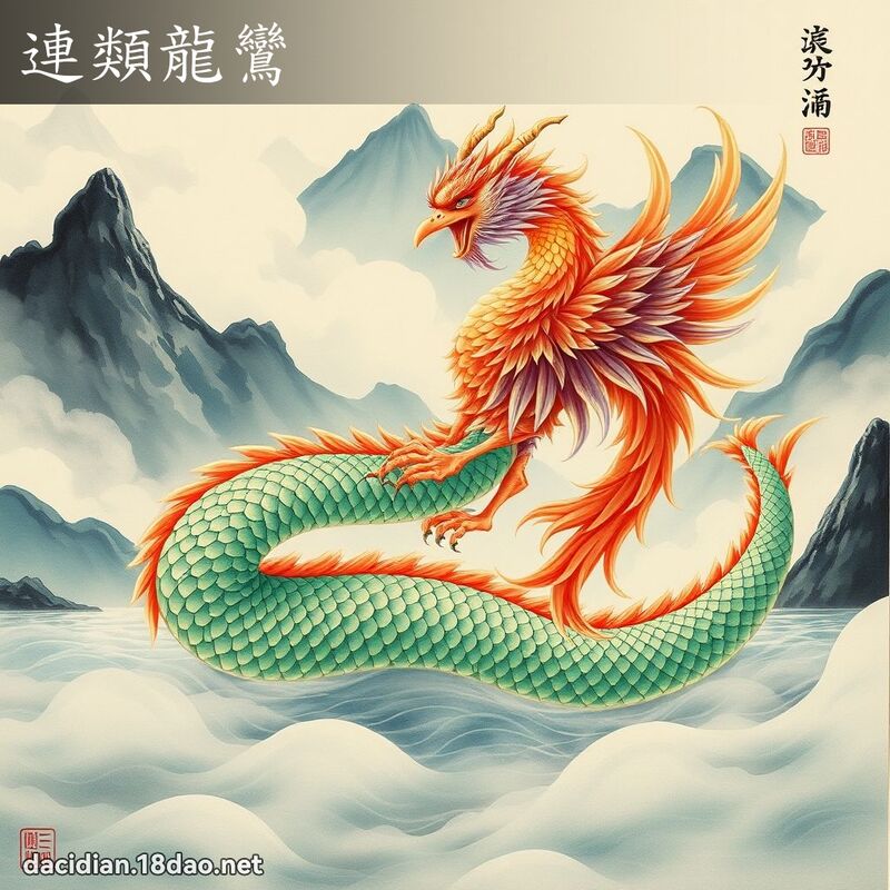 连类龙鸾 配图