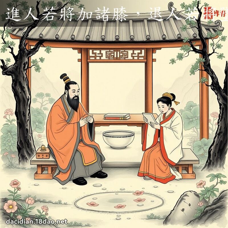 进人若將加诸膝,退人若將坠诸渊 配图
