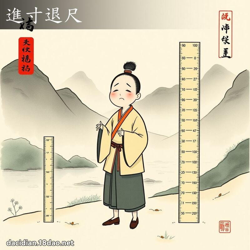 进寸退尺 配图