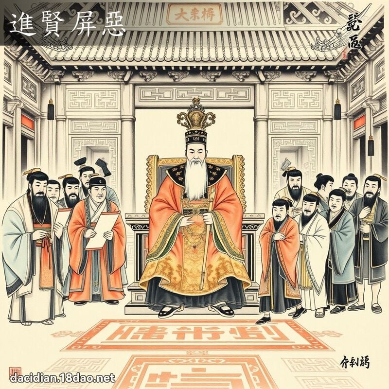 进贤屏恶 配图