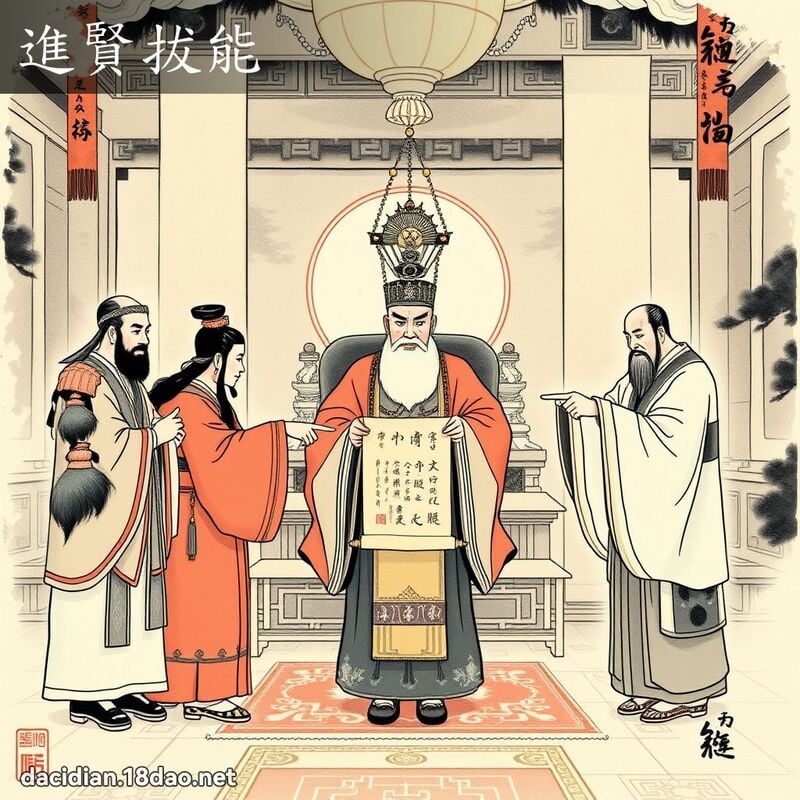 进贤拔能 配图