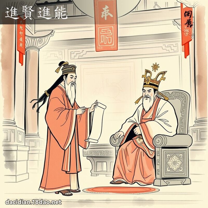 进贤进能 配图